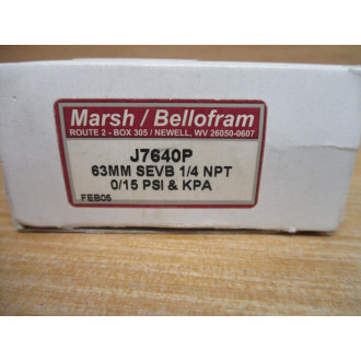 MarshBellofram J7640P Pressure Gauge