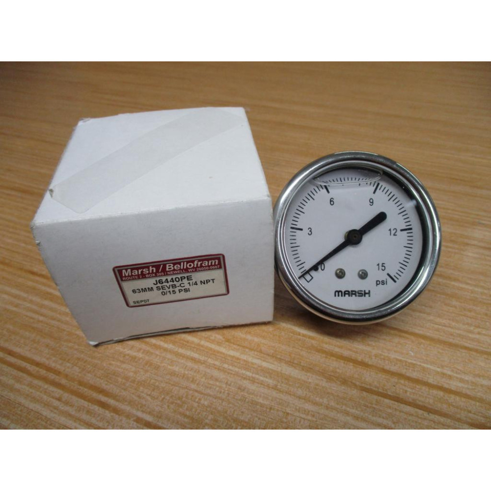 MarshBellofram J6440PE Pressure Gauge