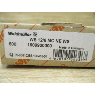 Weidmuller WS 126 MC NE WS Terminal Marker Sheet 1609900000 (Pack of 5)