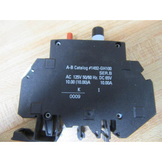 Allen Bradley 1492-GH100 Circuit Breaker 1492GH100 10A Series B AC 125V - Used