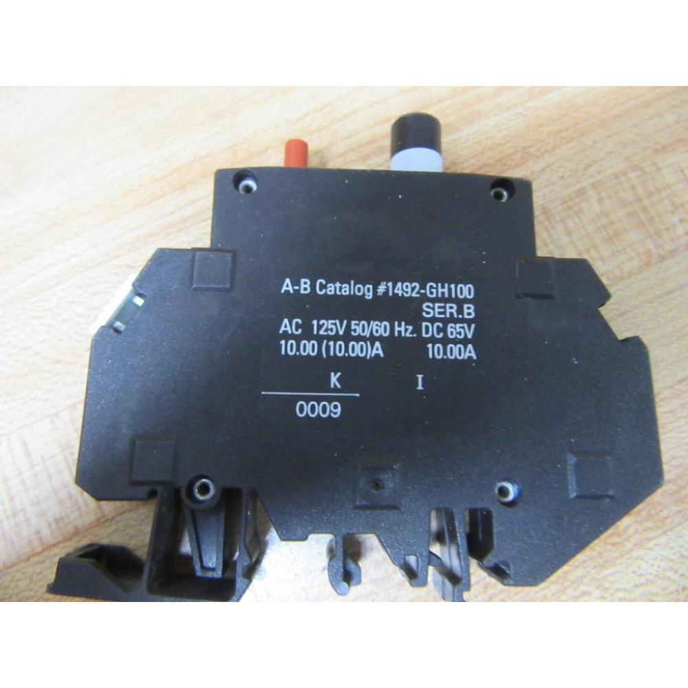Allen Bradley 1492-GH100 Circuit Breaker 1492GH100 10A Series B AC 125V - Used