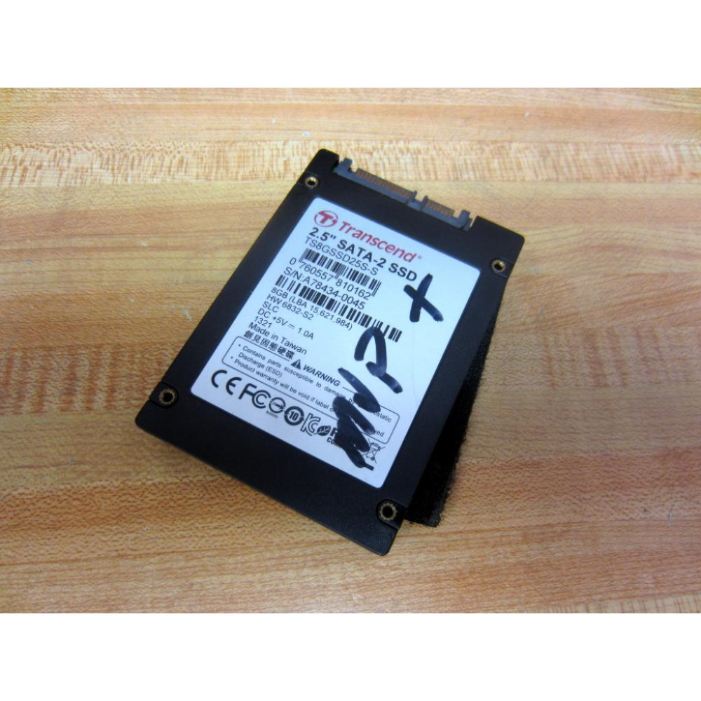 Transcend TS8GSSD25S-S 8GB 2.5" SATA-2 SSD TS8GSSD25SS - Used