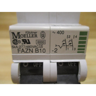 KlocknerMoeller FAZNB10-2 10 AMP Circuit Breaker FAZNB10 - New No Box
