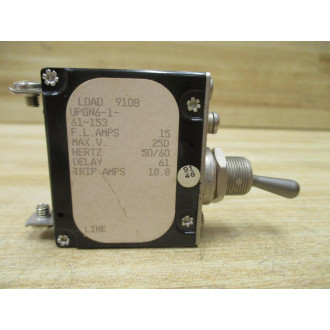 SensataAirpax UPGN6-1-61-153 15 AMP Circuit Breaker UPGN6161153 - New No Box