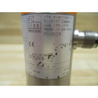 IFM Efector PN-0-1-RBR14-KFPKGUS V Pressure Sensor PN3029 - New No Box