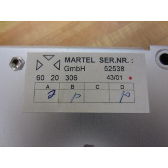 Martel 60 20 306 Power Supply 6020306 - Used