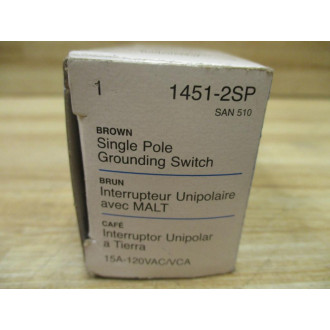 Leviton 1451-2SP Grounding Switch 14512SP (Pack of 5)