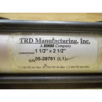BimbaTRD Manufacturing 1 12" x 2 12" Air Cylinder 05-28761(L1) - New No Box