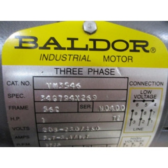 Baldor VM3546 Motor Frame 56C 1725RPM - Used