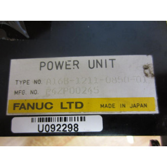 Fanuc A16B-1211-0850-01 Power Unit A16B-111-085009A - Parts Only