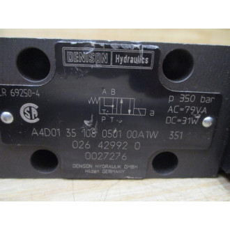 Denison Hydraulics A4D01 35 108 0501 00A1W - Used