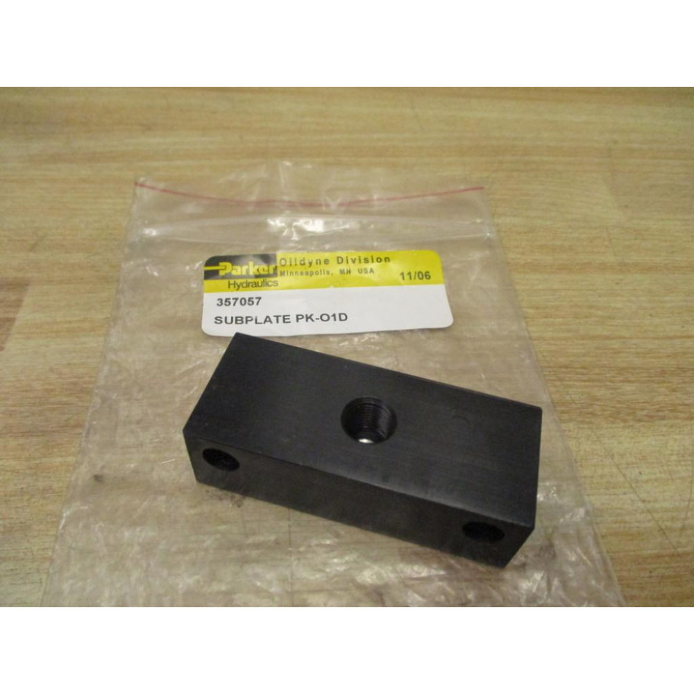 Parker PK-O1D Subplate 357057 Parker PK-O1D Subplate 357057