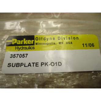 Parker PK-O1D Subplate 357057 Parker PK-O1D Subplate 357057