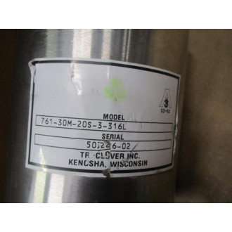 Tri-Clover 761TR-30M-20S-3-316L Control Valve Assembly W Tee Fitting - Used
