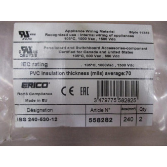 Erico IBS 240-530-12 Flexible Busbar 558282 (Pack of 2)