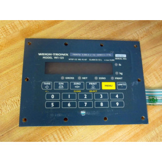 Weigh-Tronix WI-125 Weight Indicator LED Operator Panel WI125 - Used