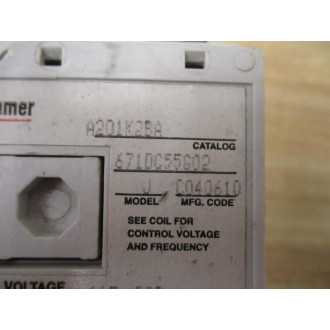 Cutler Hammer A201K2BA Eaton Motor Control Contactor 6710C55G02 WJ20 - Used
