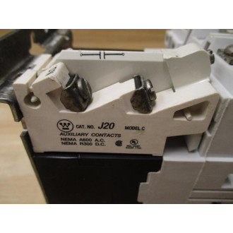 Westinghouse A201K2BA Motor Control Contactor 6710C55G02 WJ20 - Used