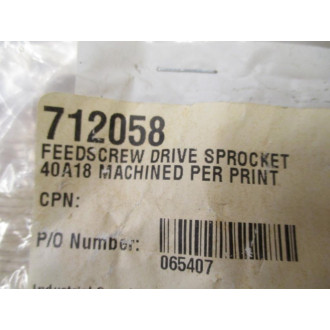 ISCMartin 712058 Feed Screw Drive Sprocket 40A18