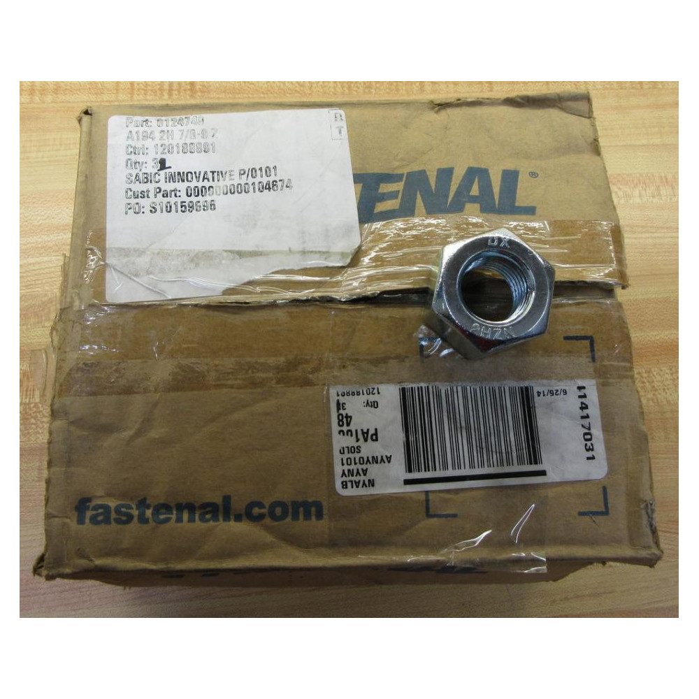 Fastenal 0124749 Hex Nut (Pack of 31)