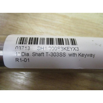 T-303SS Shaft W Keyway 03713 - New No Box