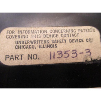 Underwriters Safety Device Co 11353-3 Power Distribution Block 113533 - Used