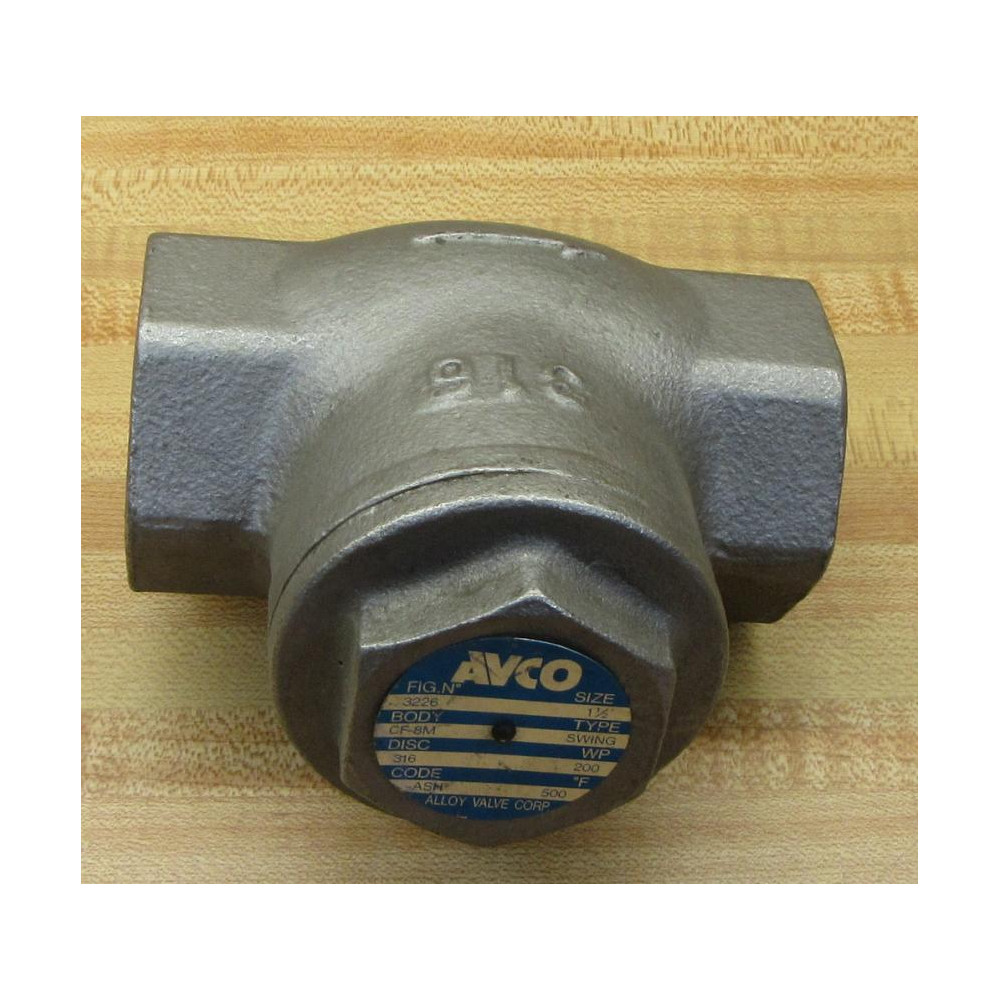 Avco 3226 Check Valve - New No Box