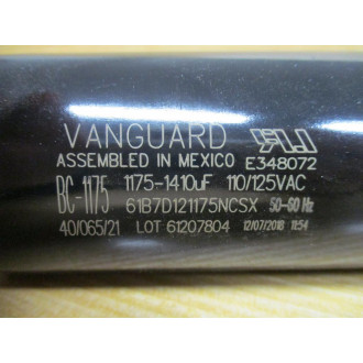 Vanguard BC-1175 Capacitor 1175-1410UF 110125VAC