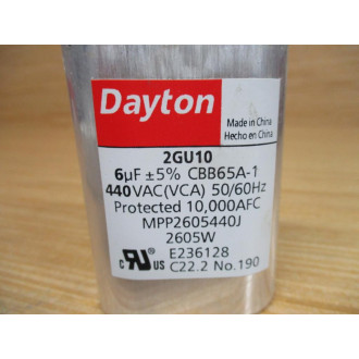 Dayton 2GU10 Capacitor 6UF 440VAC