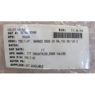 ITT Industries 7HB-7-02 Tee 7HB702 (Pack of 10)