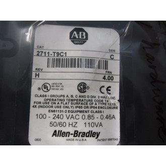 Allen Bradley 2711-T9C1 Panel View 2711T9C1 Front Panel Enclosure wHdw - Used