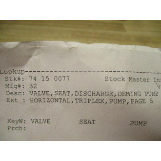 Deming 32 Seat Valve - New No Box