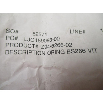Viton BS266 VIT O-Ring Z94-6266-02 (Pack of 18)