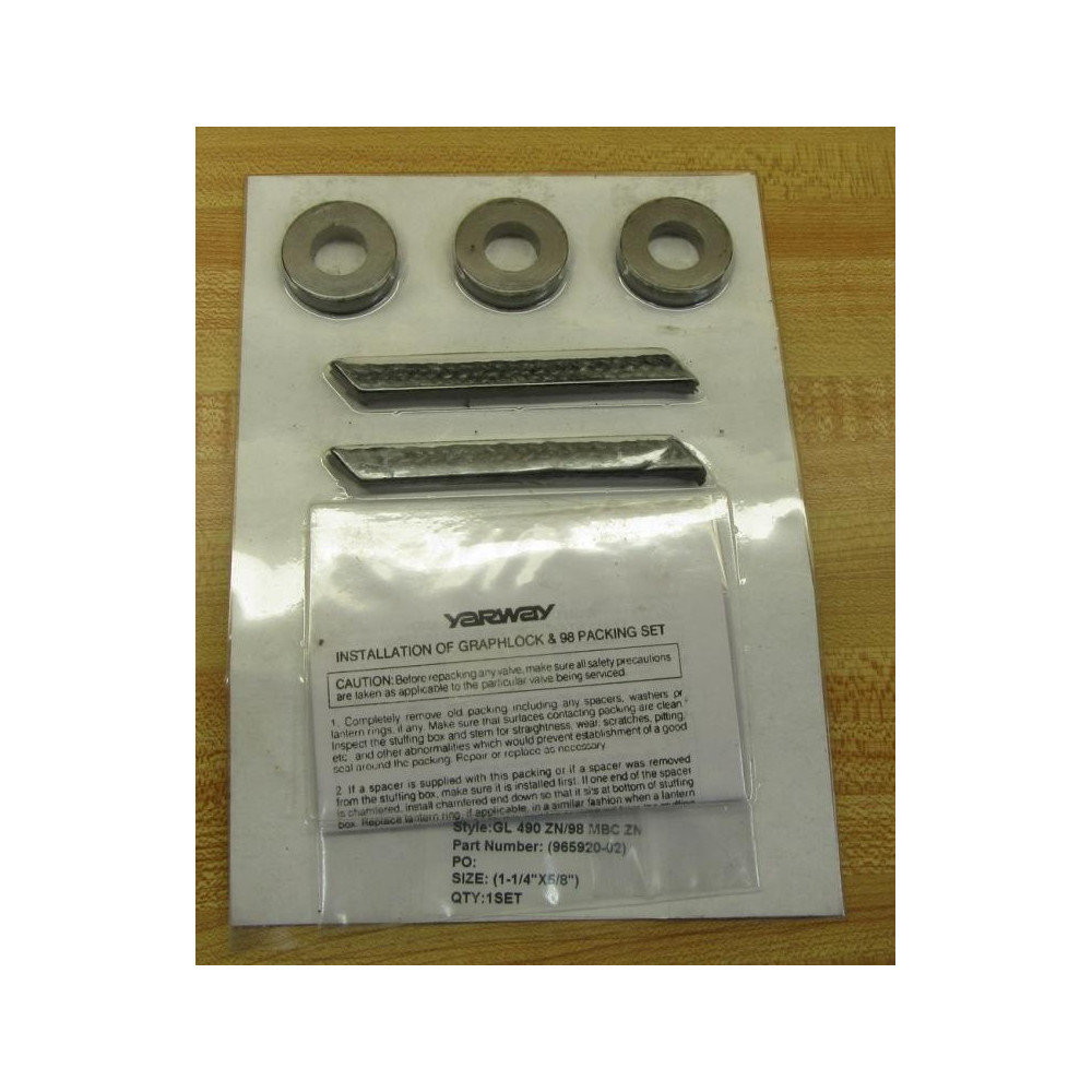 Yarway 965920-02 Graphlock Packing Set 96592002
