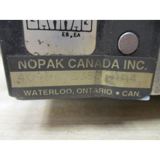 Automatic ValveNopak 409B67S3S3-AA4 Valve 409B67S3S3AA4 - Used