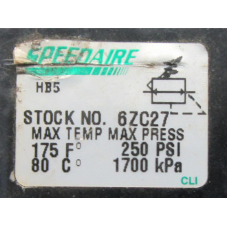 Speedaire 6ZC27 Regulator - Used