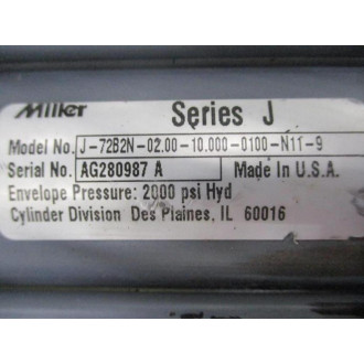 Miller J-72B2N-02.00-10.000-0100-N11-9 Cylinder - Used