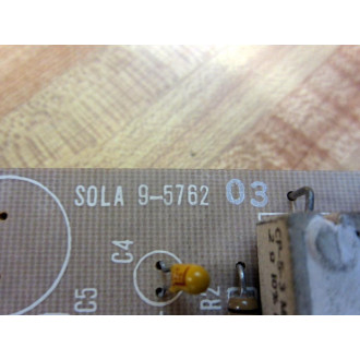 Sola 9-5762 Circuit Board 95762 - Used