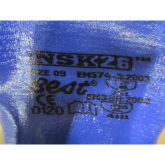 Showa Best Glove NSK26-09 Chemical Resistant Gloves NSK2609 (Pack of 9) - New No Box
