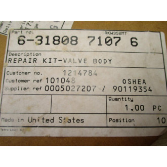 Jamesbury RKW-352 MT Valve Repair Kit RKW352MT