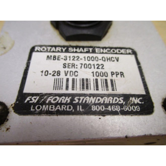 Fork Standards MBE-3122-1000-GHCV Rotary Shaft Encoder MBE31221000GHCV - Used