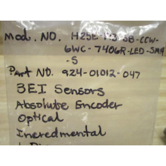 BEI H25E-F13-SB-CCW-6WC-7406R-LED-SM14-S Absolute Encoder 924-01012-047 - Used