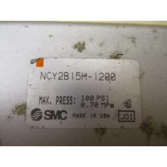 SMC NCY2B15H-1200 Pneumatic Cylinder NCY2B15H1200 - Used