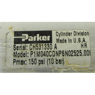 Parker P1M040CDNP6N2525.000 Cylinder P1M040CDNP6N2525000 - New No Box