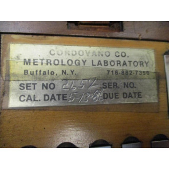 Cordovano Metrology Labratory 2657 Cutting Tool Gaging Kit Loose Hinges - Used