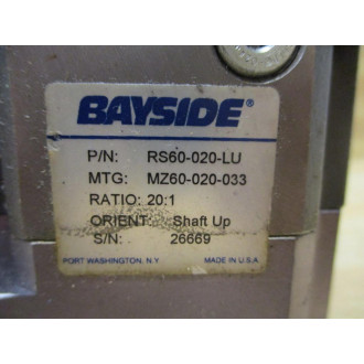 BaysideParker RS60-050-LU Gearhead RS60050LU - Used