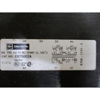 Cutler Hammer C0750E2A Control Transformer - Used