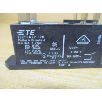 TE Connectivity T92P7A22-120 Potter & Brumfield Relay - New No Box
