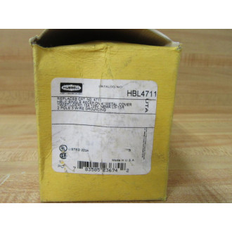 Hubbell HBL4711 Single Receptacle 4" Metal Cover (Pack of 3)