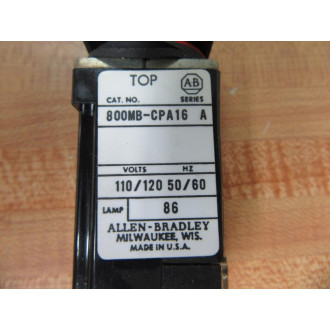 Allen Bradley 800MB-CPA16 Button w800M-XD1 (Pack of 6) - Used